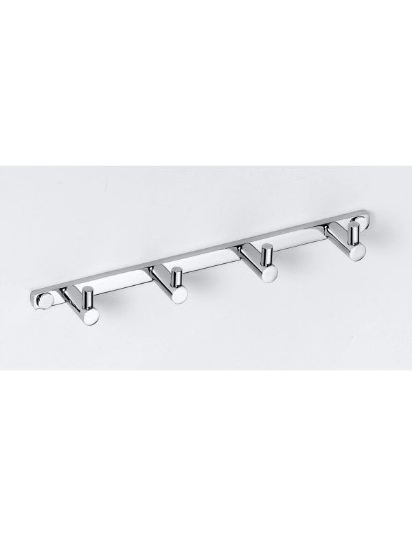 Appendiabiti quadruplo OMEGA in ottone cromato 41x4,5x4cm