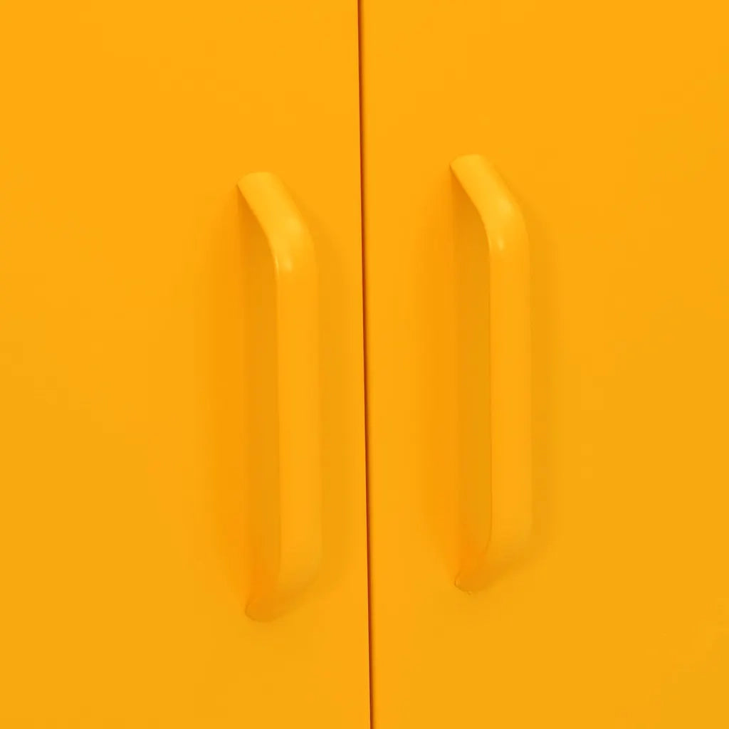 Armadietto Giallo Senape 80x35x101,5 cm in Acciaio