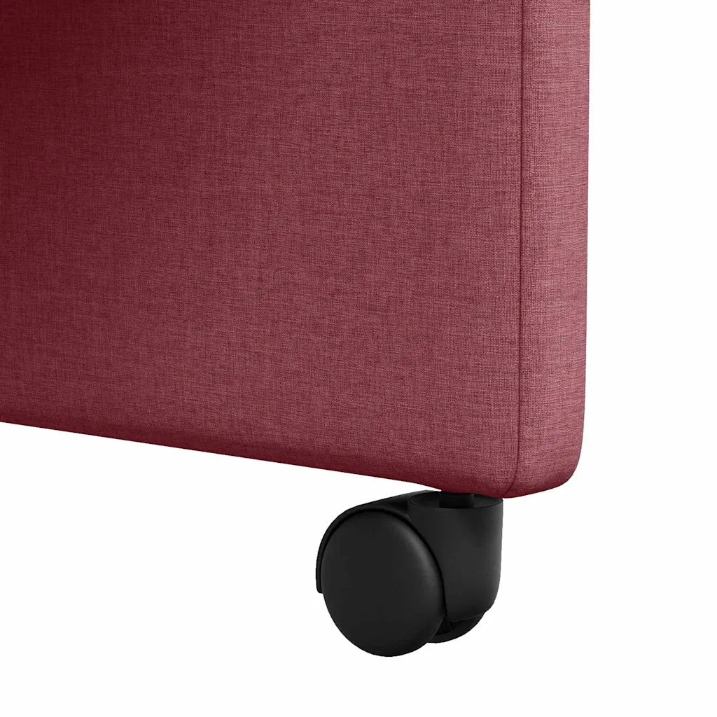 Sedie da Pranzo con Ruote 2 pcs Rosso vino 57 x 66 x 94 cm 42017810