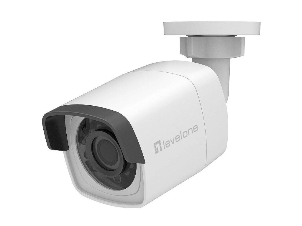 LevelOne FCS-5202 Telecamera di Sicurezza IP Bullet Interno Esterno 4 MP 2688x1520 PoE IP67 Visione Notturna 30 m colore Bianco