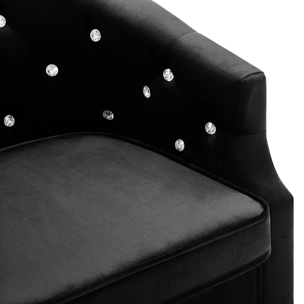 Poltrona Nera in Velluto 247007