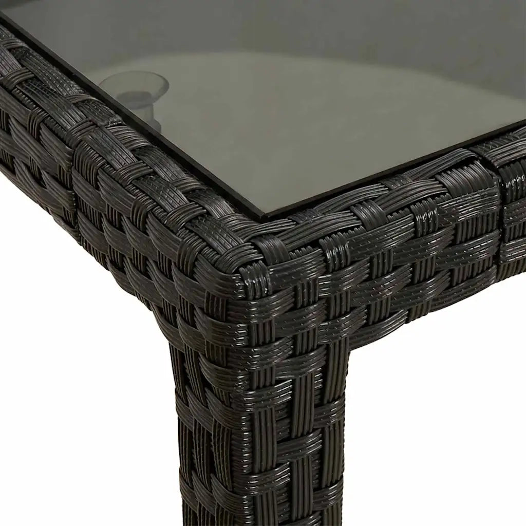 Tavolo da Giardino | Tavolino da esterno Nero 150 x 90 x 75 cm polyrattan