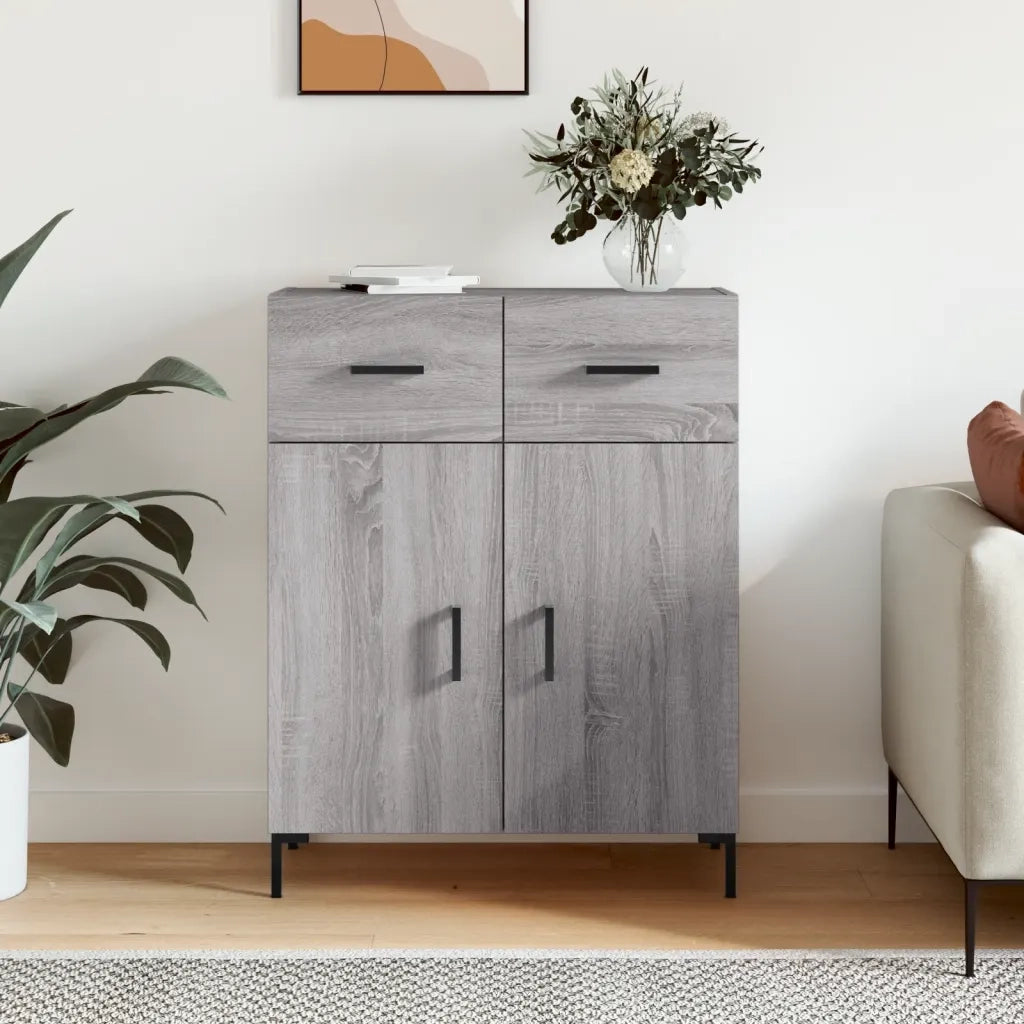 Credenza-Buffet-Armadio da cucina Grigio Sonoma 69,5x34x90 cm in Legno Multistrato 145786