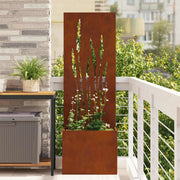 Schermo per privacy in giardino Traforo Ruggine 50 x 150 cm 876468