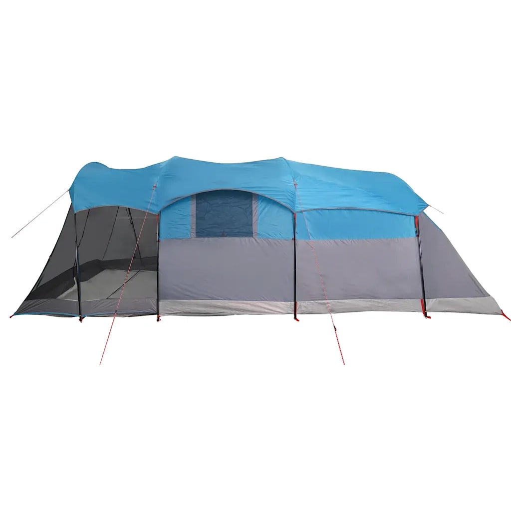 Tenda Familiare a Tunnel per 8 Persone Blu Impermeabile 94786