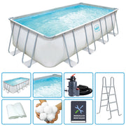 Piscina Fuori Terra Swing Elite Metal Frame Rettangolare 5,49 X 2,74 X H.1,32 M - Kit Easy