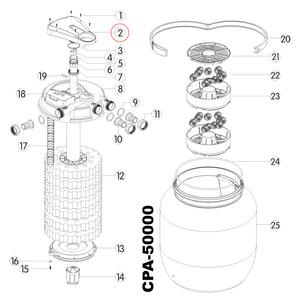 Pezzo di ricambio per filtro a pressione CPA-30000 Unità UVC di collegamento