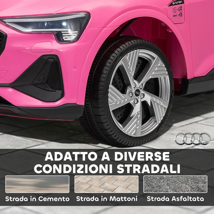 Macchina Elettrica per Bambini 12V con Telecomando Luci e Musica Rosa