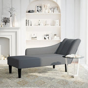 Sdraio con Bracciolo Destro in Velluto Grigio Scuro CFW1813914