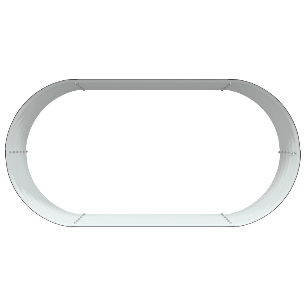 Letto da Giardino Rialzato Marrone 160x80x44 cm in Acciaio Galvanizzato