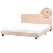 Struttura letto a doghe Beige Boucle EU Super King Size 180 x 200 cm Design moderno