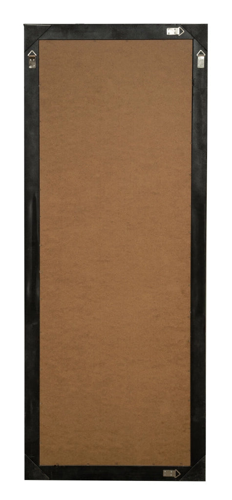 Biscottini Specchio Specchiera Impero da parete e appendere verticale/orizzontale L72xPR4xH180 cm finitura argento e nero anticato