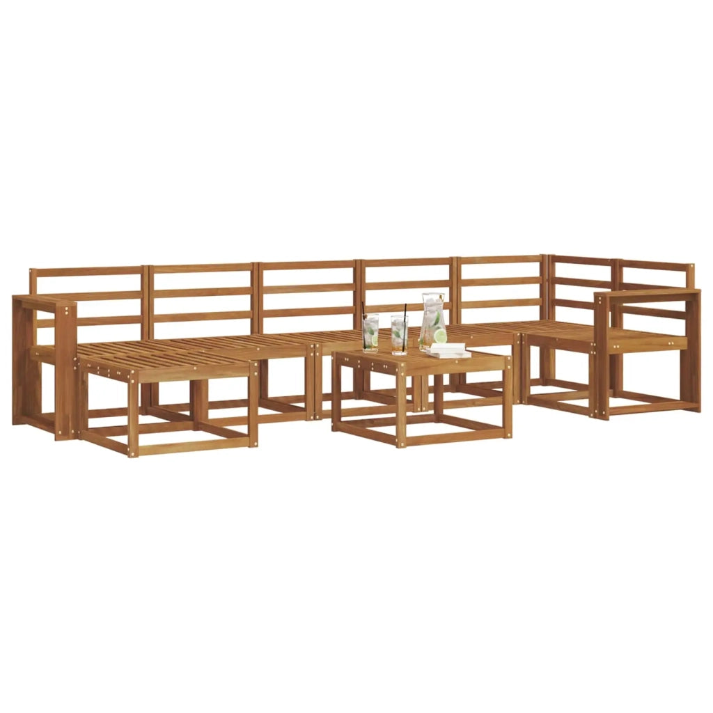 Set di divani da esterno 8 pcs Naturale