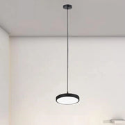 Trade Shop - Lampadario A Sospensione Led 40w Nero Cerchio Tondo Moderno Minimal Luce 6500k 32903 -