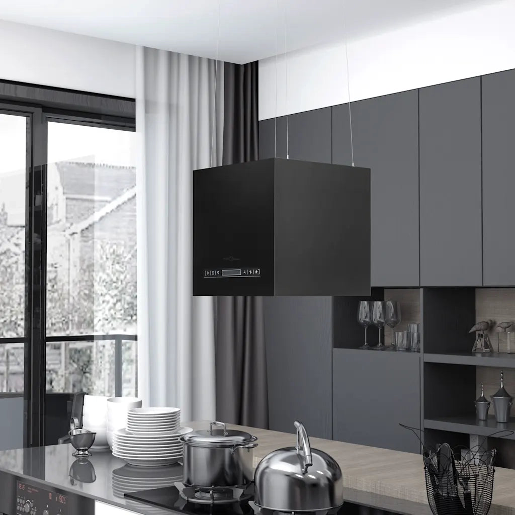 Cappa da Cucina ad Isola Sospesa LCD Sensore 37 cm in Acciaio 51021