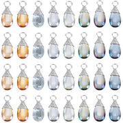 48 pezzi di campanelli in vetro a goccia in 8 colori