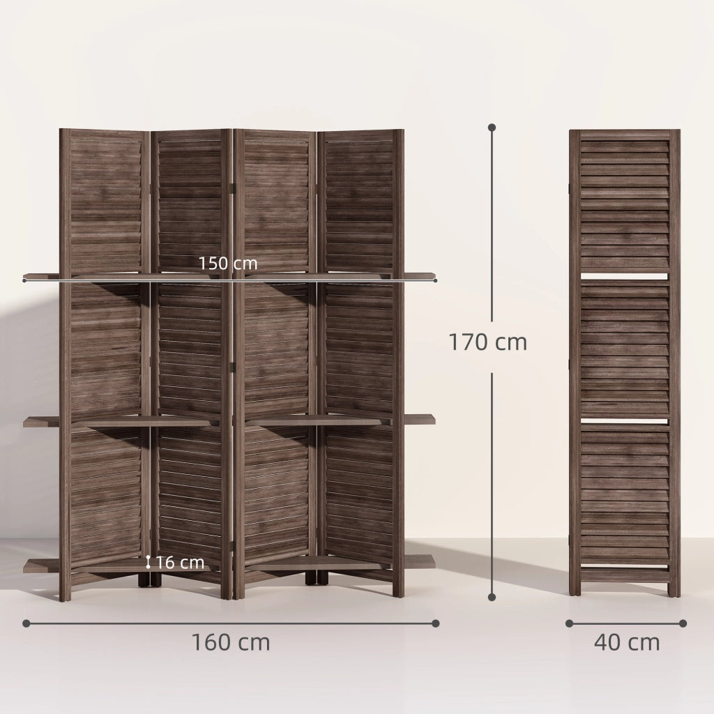 Paravento in legno 4 ante ¨C Minimal ¨C 160x170 cm