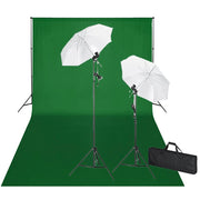 Set Studio Fotografico Fondale Verde 600x300 cm e Luci 160178