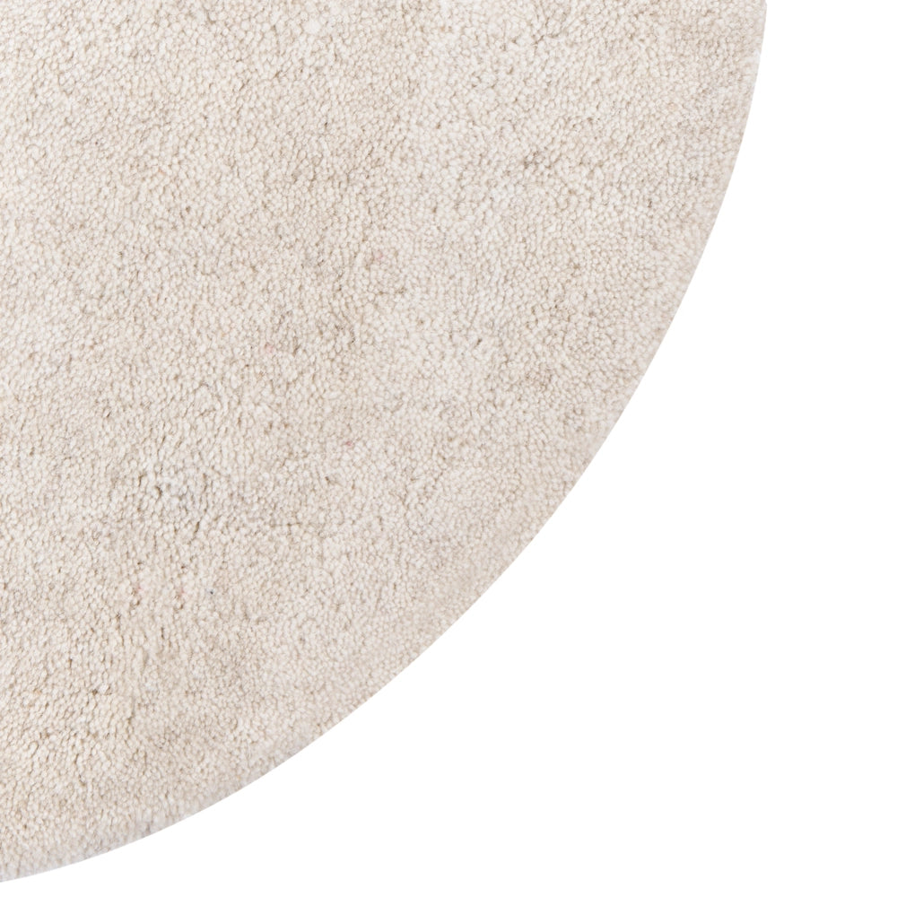 Tappeto in lana a forma di fiore beige chiaro 140 x 140 cm camera da letto cameretta