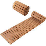 Percorso da giardino in legno 245 x 43 x 2 cm antiscivolo per uso esterno design naturale 20_0019613