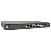 Levelone fgp-2831 switch di rete non gestito fast ethernet (10/100) supporto power over ethernet (poe) 1u nero