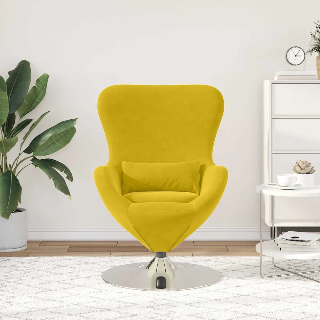 Divano Sedia-Poltrona uovo Giallo Velluto