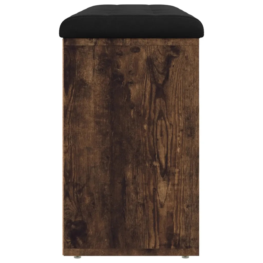 Panca Porta Scarpe-Sgabello-Panca Scarpiera Rovere Fumo 102x32x50 cm Legno Multistrato 608458
