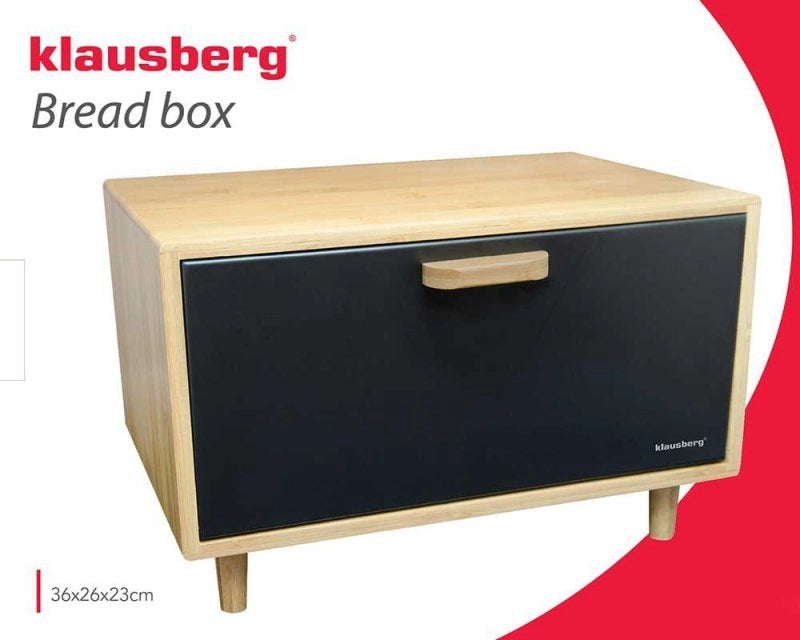 Klausberg KB-7399 Portapane in bambù - Soluzione di stoccaggio ecologica