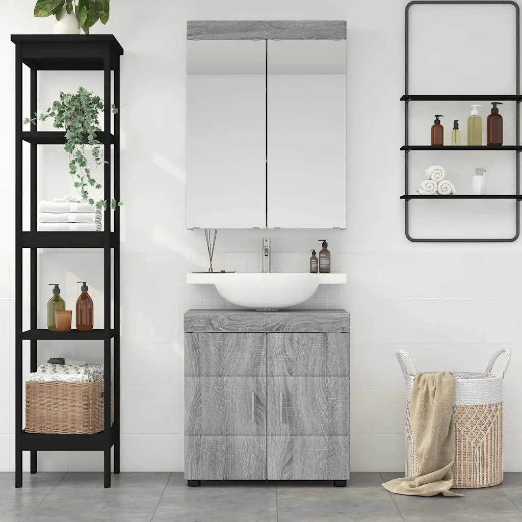 Set di mobili per il bagno TULUM 2 pcs Grigio Sonoma