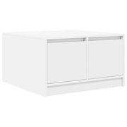 Tavolino da salotto | Tavolino da caff¨¨ | Tavolino da Soggiorno con Cassetti Bianco 70,5x70x40 cm