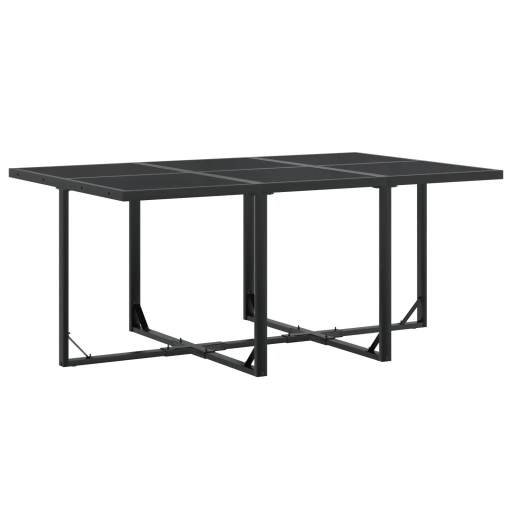 vidaXL Set da Pranzo da Giardino 11 pz Nero in Textilene
