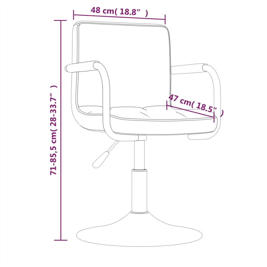 Sedie da Pranzo Girevoli 6 pz Nere in Velluto cod mxl 64257
