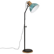 vidaXL Lampada da Terra 25 W Blu Anticato 30x30x100-150 cm E27