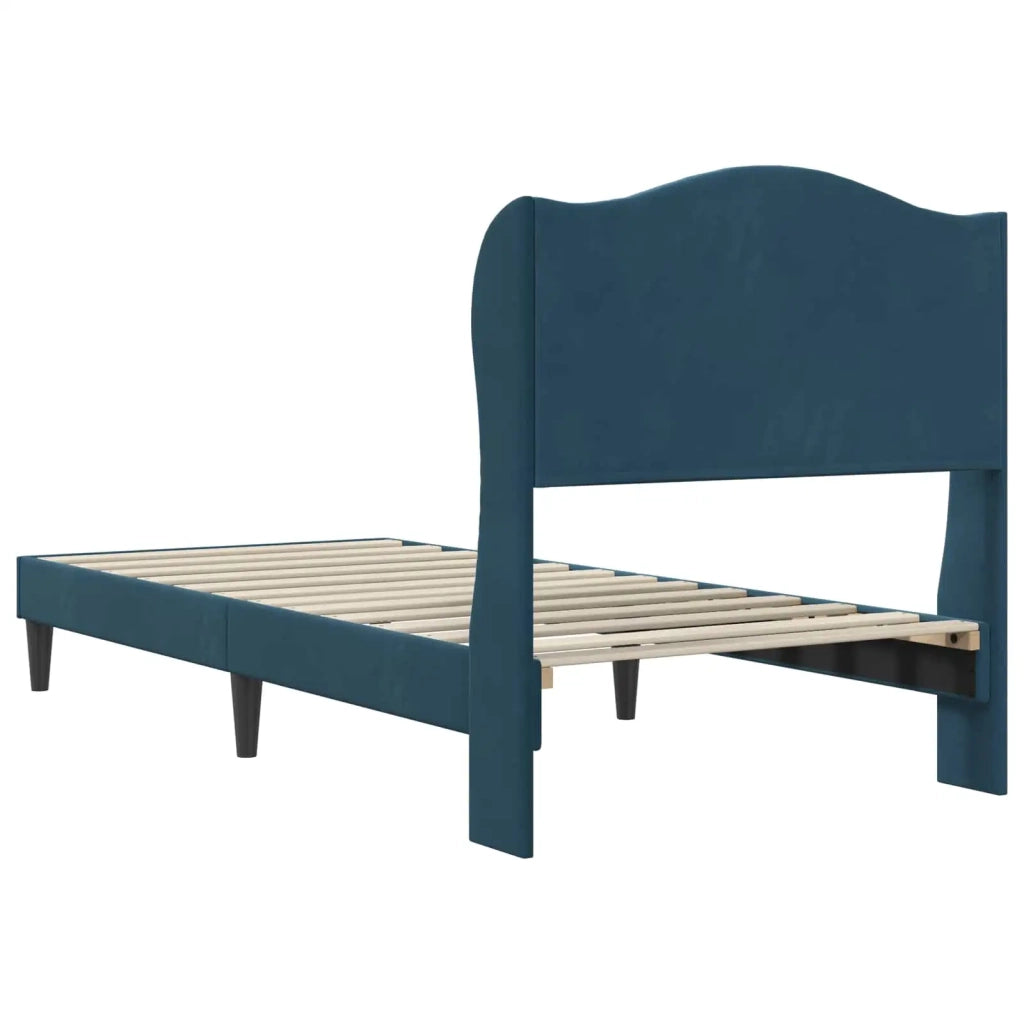 Struttura del letto con testiera Blu 90 x 200 cm Velluto 42027898