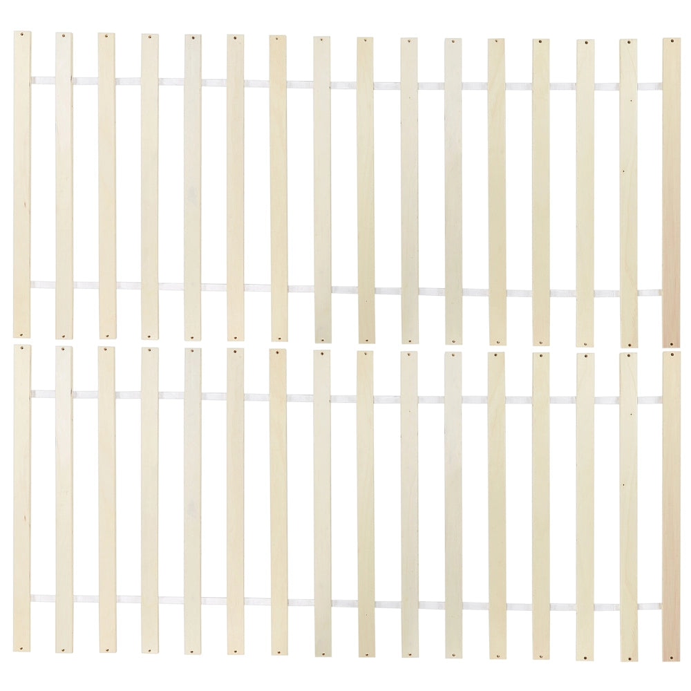 Letto matrimoniale in legno di pino naturale e MDF di betulla 140 x 200 cm con testiera in stile scandinavo