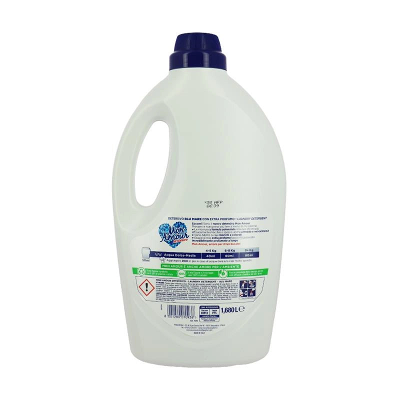 MON AMOUR DETERSIVO LIQUIDO 42 LAVAGGI FRAGRANZA BLU MARE 1,680L