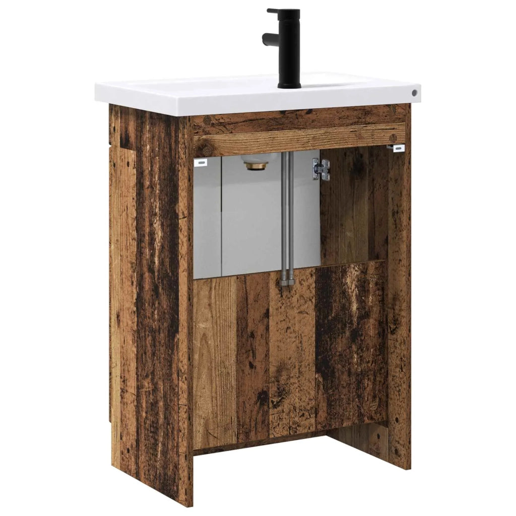 Set di mobili per il bagno Legno antico 56 x 37,5 x 81 cm 3404152
