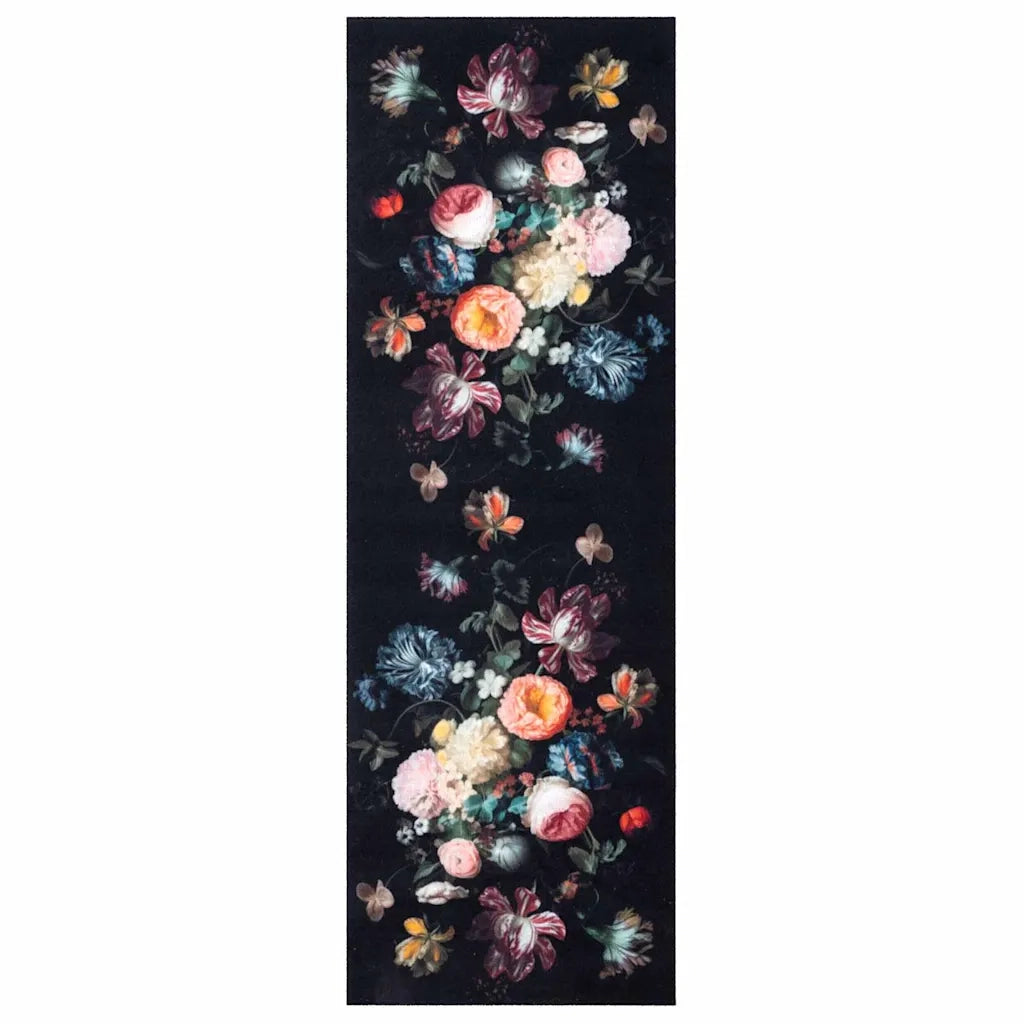 Tappeto da Cucina Nero 180 x 60 cm Velluto 42013425