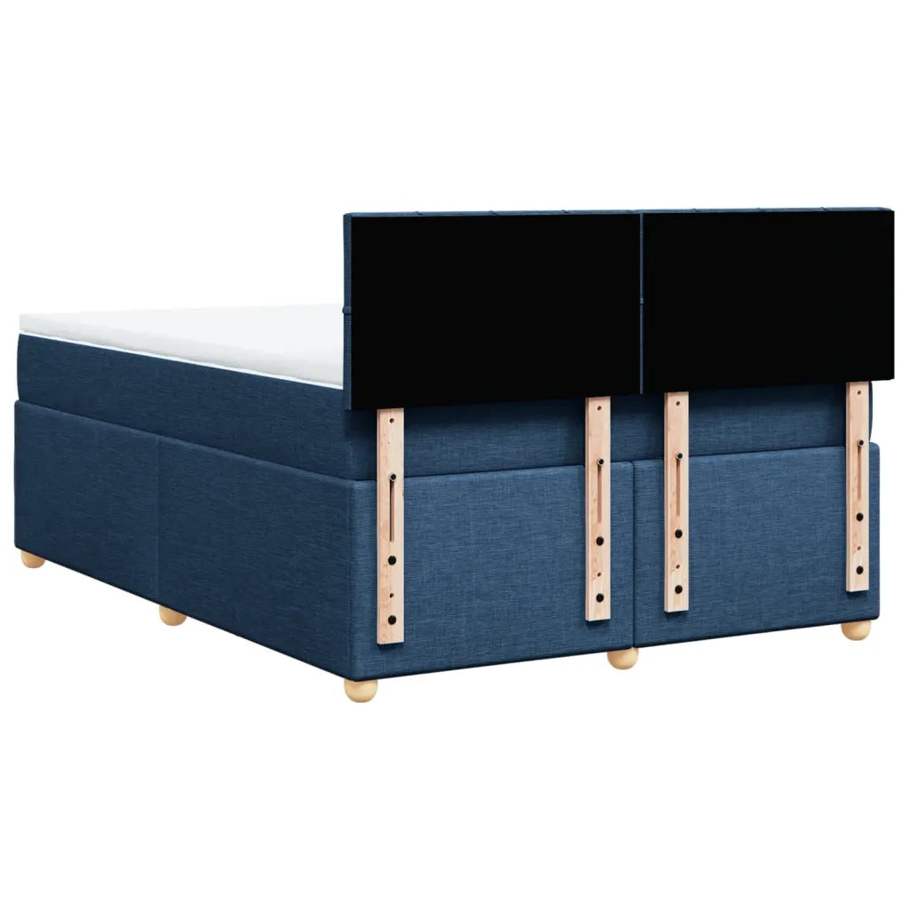 Giroletto a Molle con Materasso Blu 160x200 cm in Tessuto