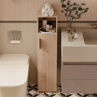 MOBILE DA BAGNO A COLONNA STRETTO MARRONE CHIARO – MODERNO 101 CM