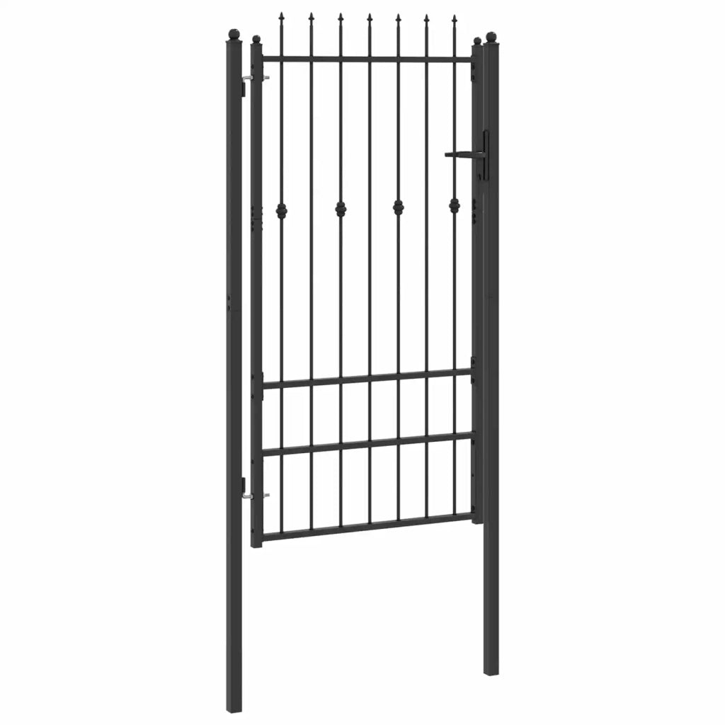 Cancello per recinzione Asten Nero 175 x 88 cm Acciaio 42034047