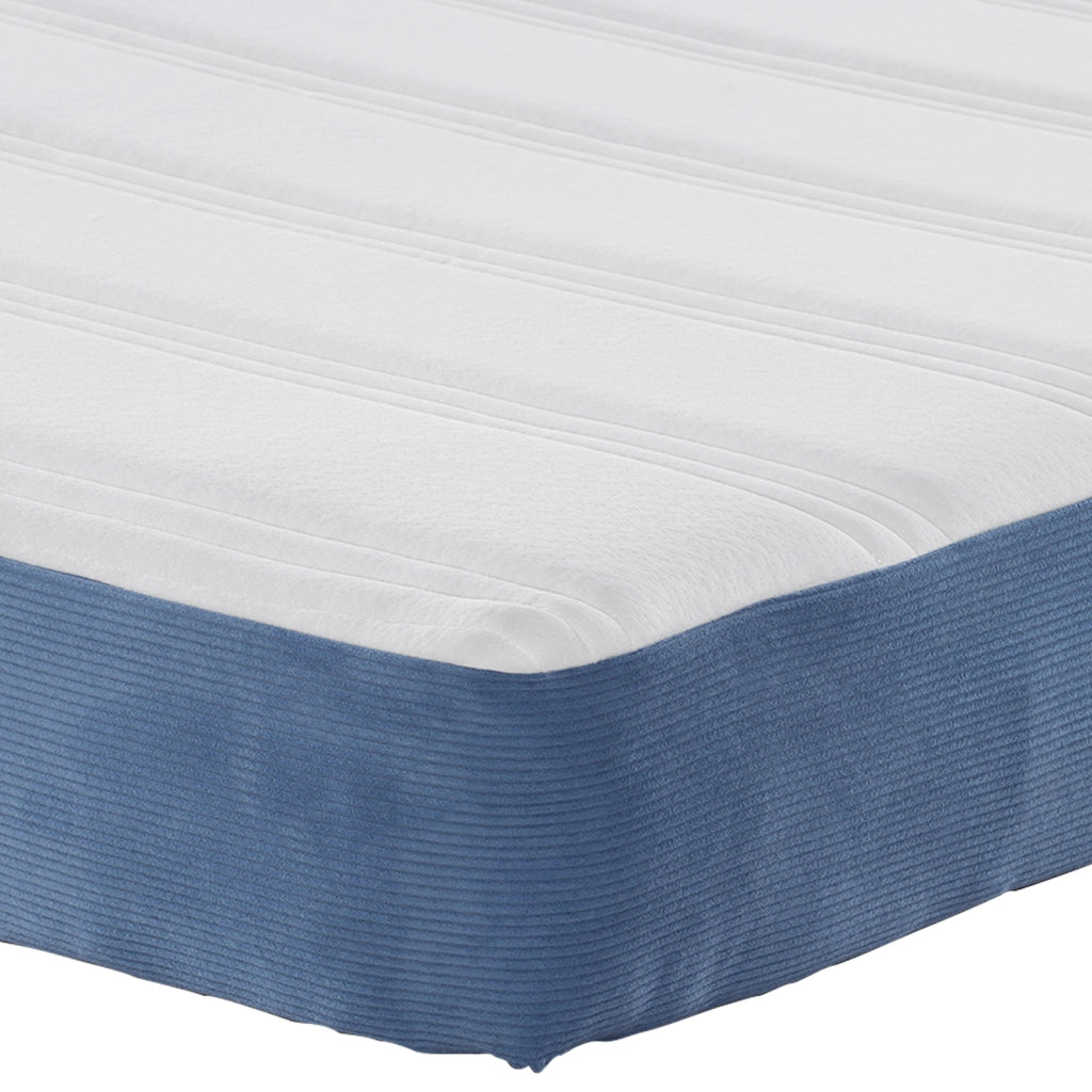 Materasso a molle insacchettate  Blu Medio 140x190x20 cm in Tessuto