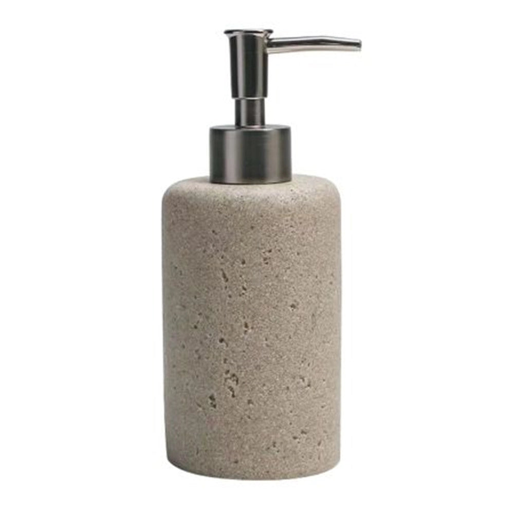 Trade Shop - Dispenser Porta Sapone Liquido Pietra Cemento Naturale Accessorio Arredo Da Bagno 87823 -