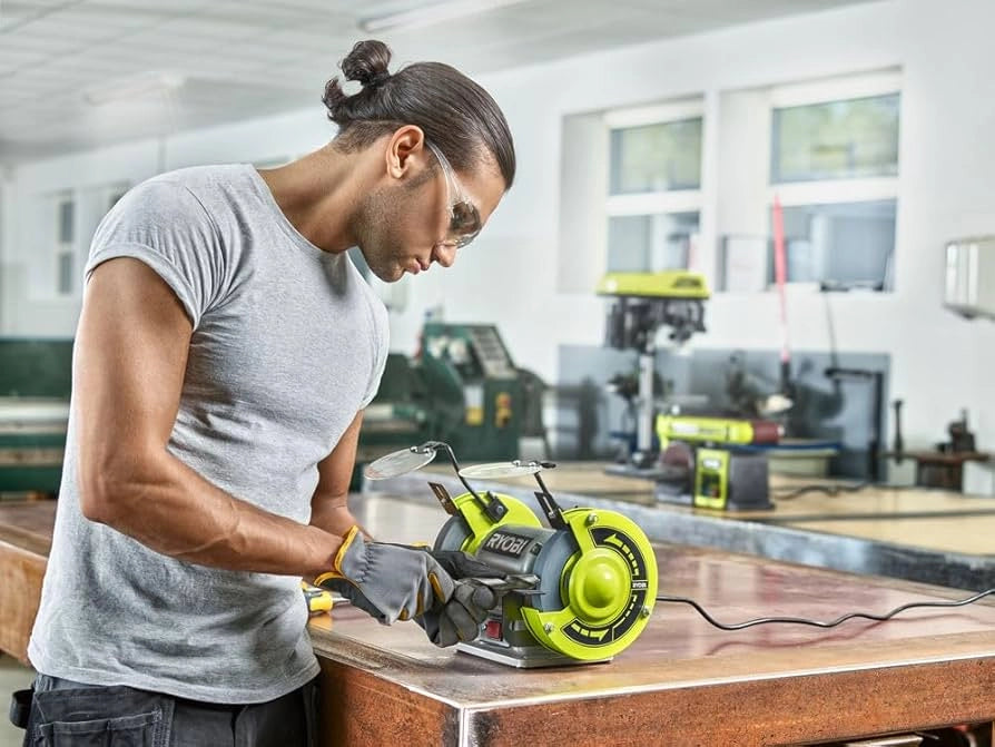SMERIGLIATRICE DA BANCO 'RBG6G1' RYOBI 250 Watt - RYOBI