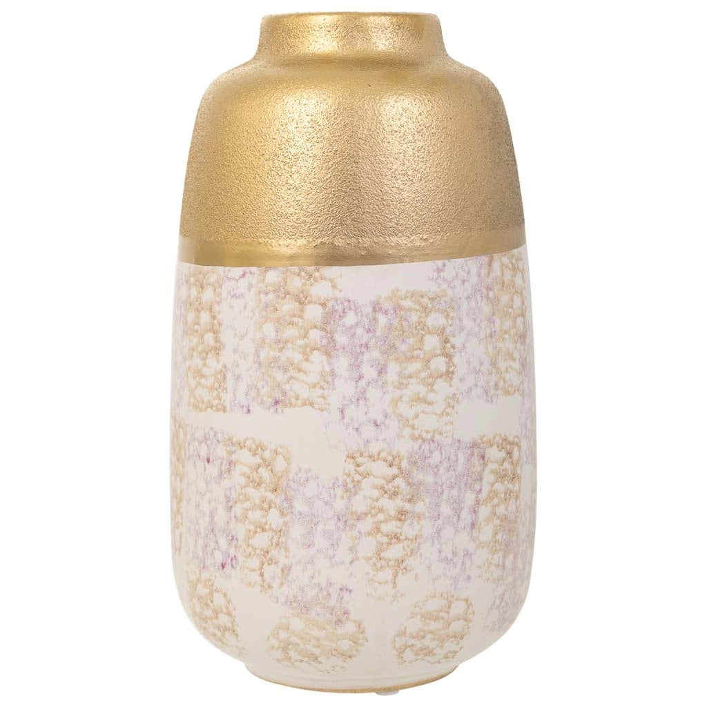 Vaso in ceramica dorata 15,5x15,5x28h