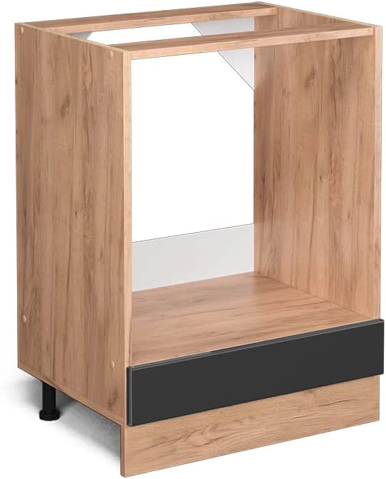 Mobile per forno da incasso R-Line, Antracite lucido, 60 cm senza piano di lavoro, per la libera combinazione all'interno di sistemi cucina modulari