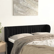 Testiera ad Orecchio-Testata con Orecchie Nera 147x23x78/88 cm in Velluto 627924