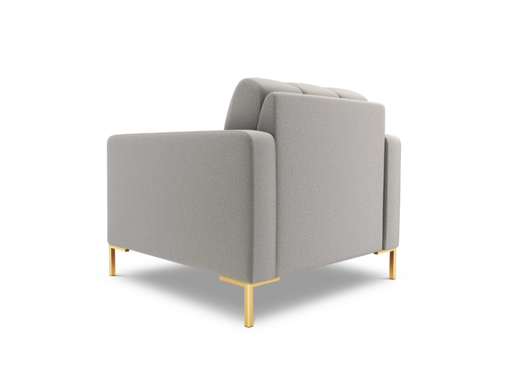 Cosmopolitan Design - Poltrona "Bali" in tessuto strutturato grigio chiaro 