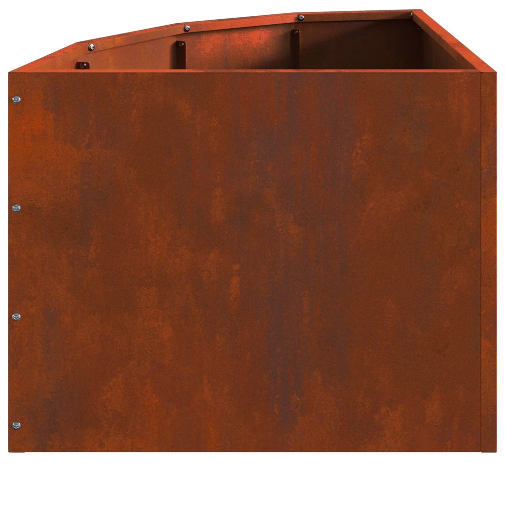Vaso d'angolo Ruggine 45 x 45 x 35 cm acciaio corten 883653