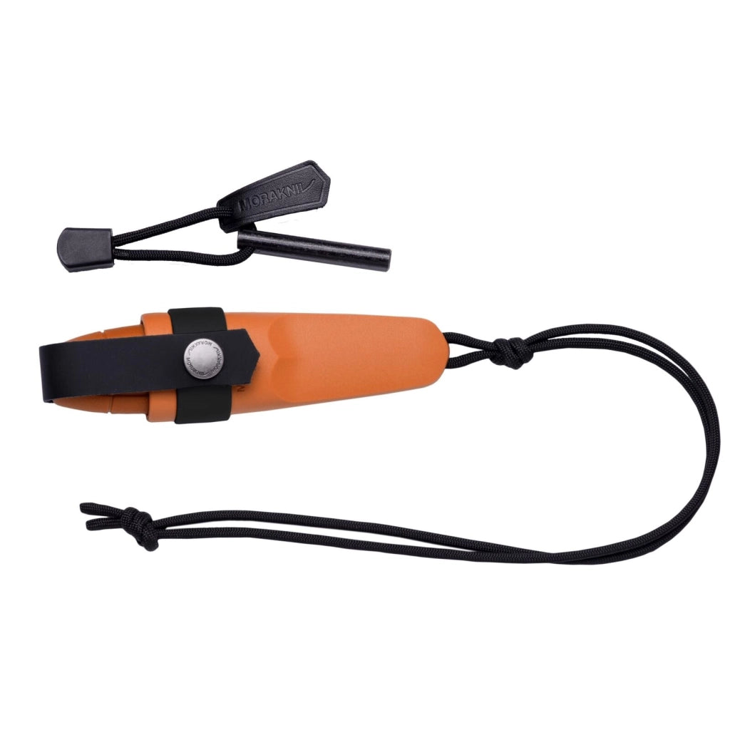 Morakniv 13526 Eldris Coltello Fisso con Kit Accendifiamma e Paracord Acciaio Inox Sandvik 12C27 colore Arancione Bruciato